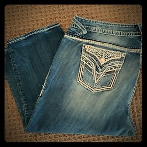 Vigoss Jeans Dalias capris leather + rhinestone 24
